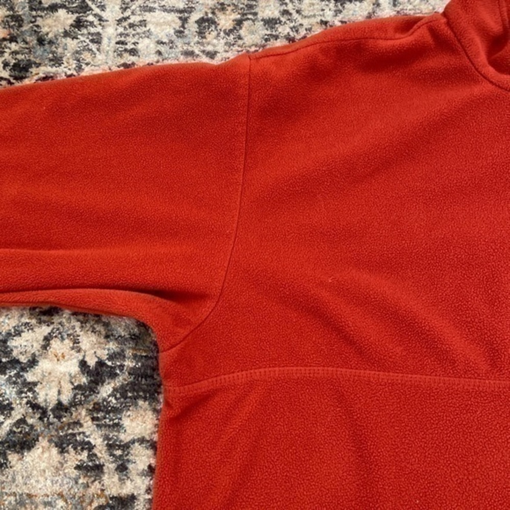 Jack Wolfskin‎ Orange Fleece 3/4 Zip Pullover Sweater - Picture 6 of 10